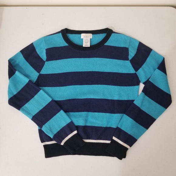 Dreampop Sweater Navy Blue & Turquoise Size 14 - Picture 1 of 4
